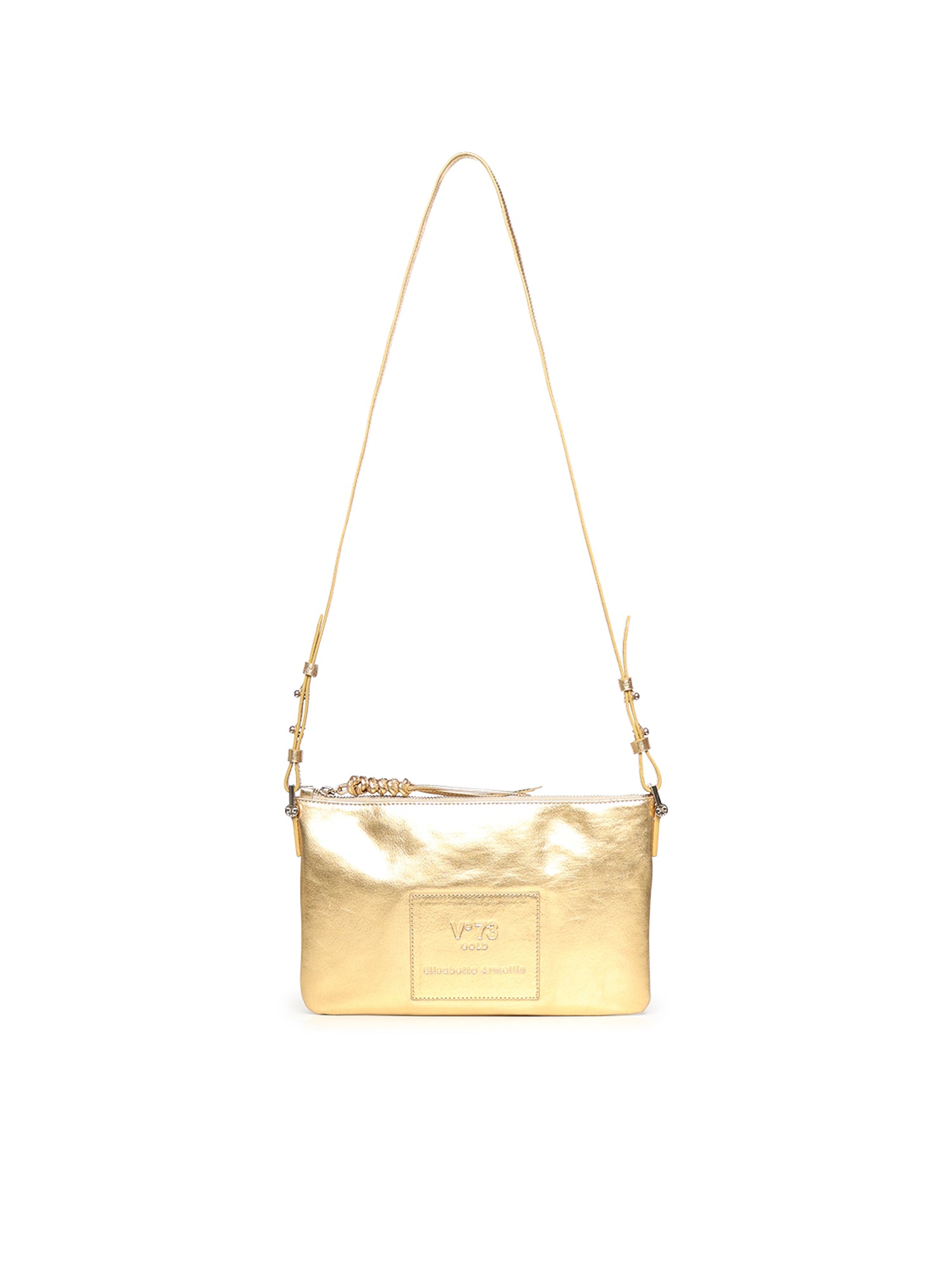 Borsa a tracolla in pelle con logo 73BP9VT03 LOLLI POPPOP GOLD V° 73 