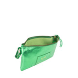 Borsa a tracolla in pelle con logo 73BP9VT03 LOLLI POPPOP GREEN V° 73 