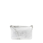 Borsa a tracolla in pelle con logo 73BP9VT03 LOLLI POPPOP SILVER V° 73 