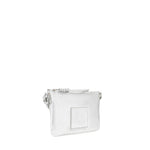 Borsa a tracolla in pelle con logo 73BP9VT03 LOLLI POPPOP SILVER V° 73 