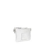 Borsa a tracolla in pelle con logo 73BP9VT03 LOLLI POPPOP SILVER V° 73 