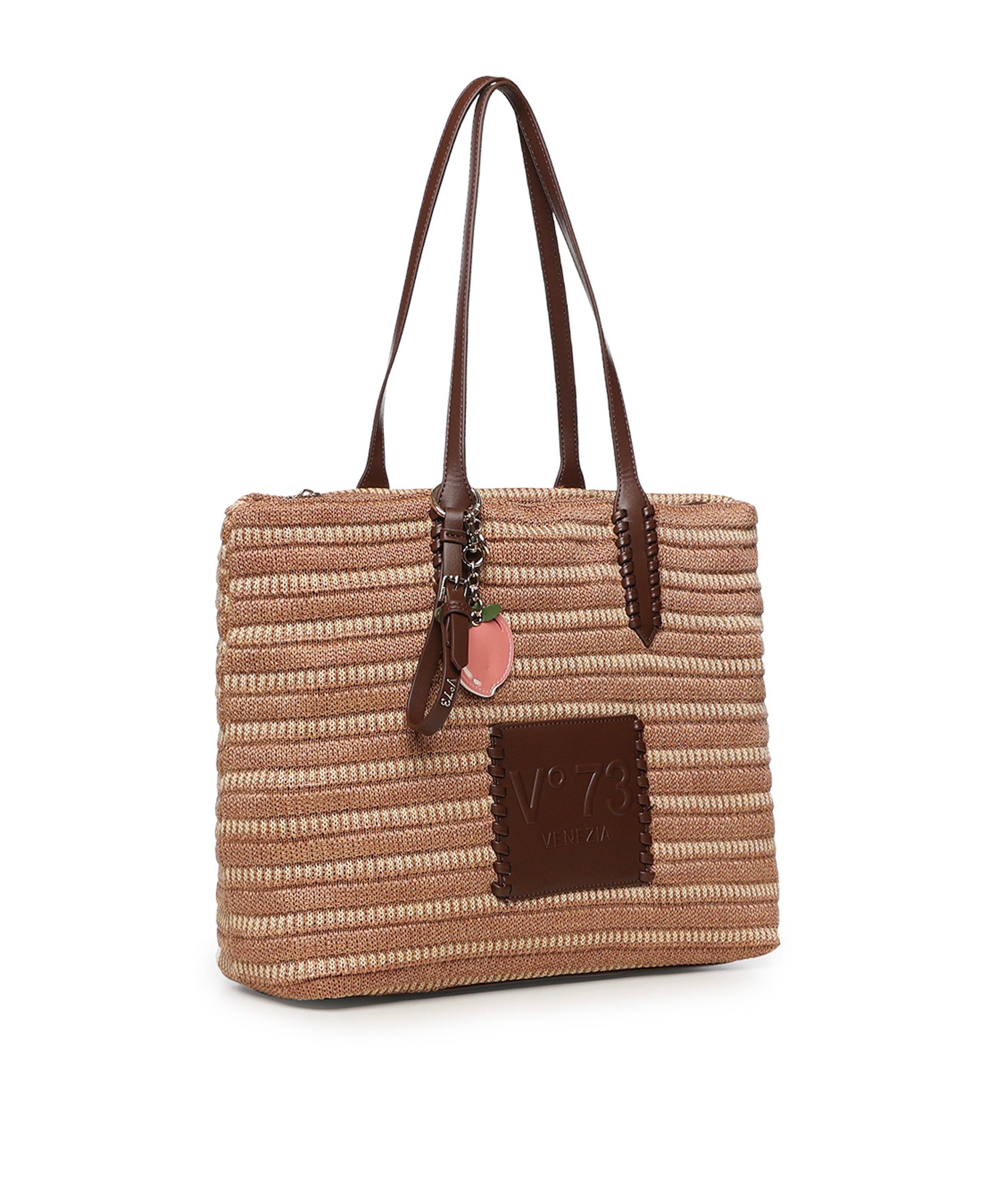 Borsa shopping Cassie con logo 73BS9M801 CASSIENATURALE/MORO V° 73 