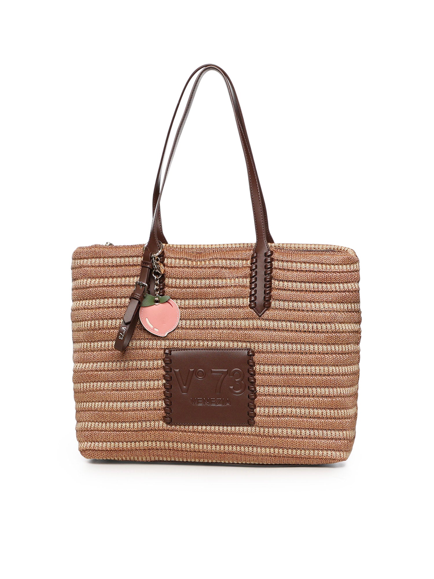Borsa shopping Cassie con logo 73BS9M801 CASSIENATURALE/MORO V° 73 
