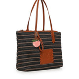 Borsa shopping Cassie con logo 73BS9M801 CASSIENERO/CUOIO V° 73 