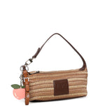Borsa a spalla con logo 73BS9M803 CASSIENATURALE/MORO V° 73 