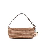 Borsa a spalla con logo 73BS9M803 CASSIENATURALE/MORO V° 73 