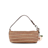 Borsa a spalla con logo 73BS9M803 CASSIENATURALE/MORO V° 73 