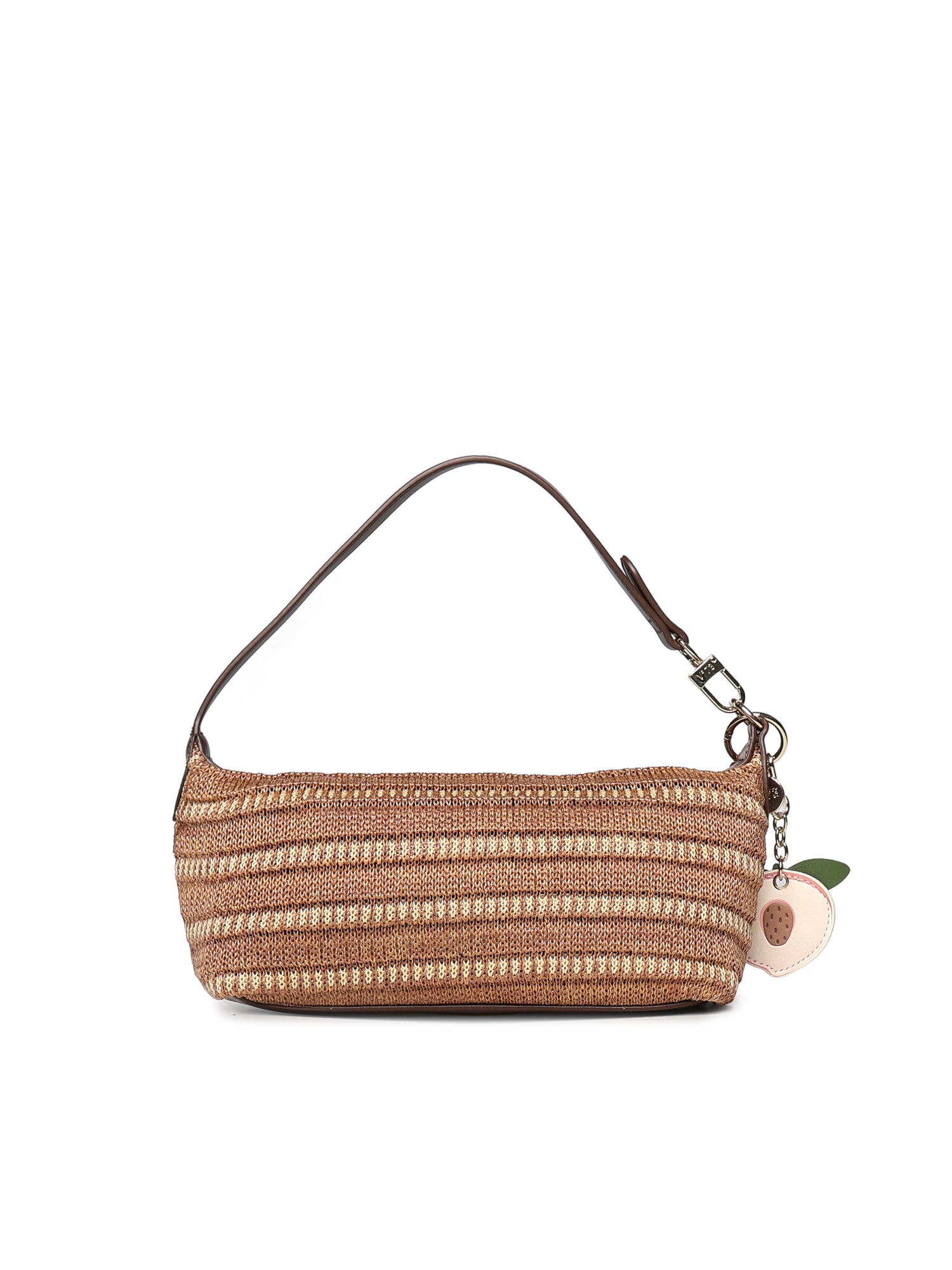 Borsa a spalla con logo 73BS9M803 CASSIENATURALE/MORO V° 73 