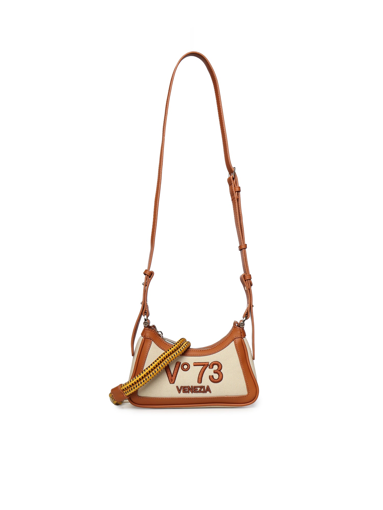 Borsa a tracolla Responsible con logo 73BS9MU02 RESPONSIBLE 73OFF WHITE/CUOIO V° 73 