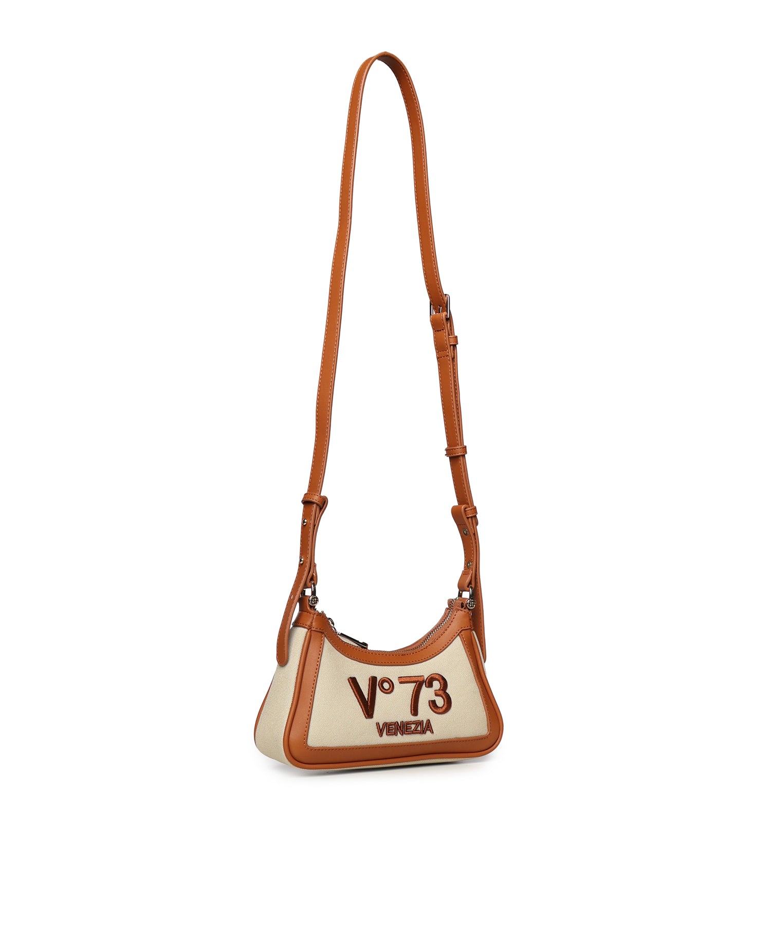Borsa a tracolla Responsible con logo 73BS9MU02 RESPONSIBLE 73OFF WHITE/CUOIO V° 73 