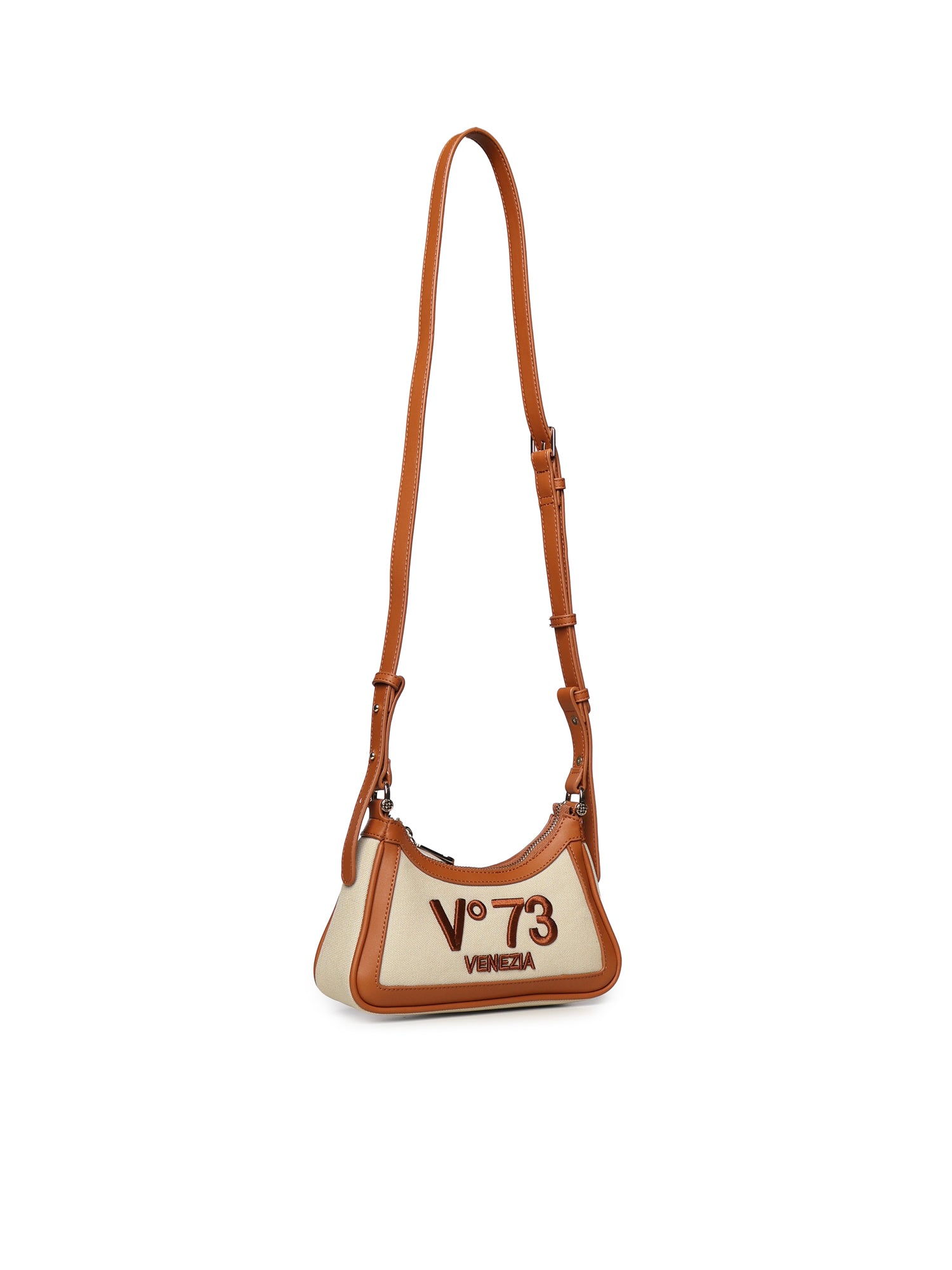 Borsa a tracolla Responsible con logo 73BS9MU02 RESPONSIBLE 73OFF WHITE/CUOIO V° 73 
