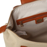 Borsa shopping Responsible con logo 73BS9N001 RESPONSIBLEOFF WHITE/CUOIO V° 73 