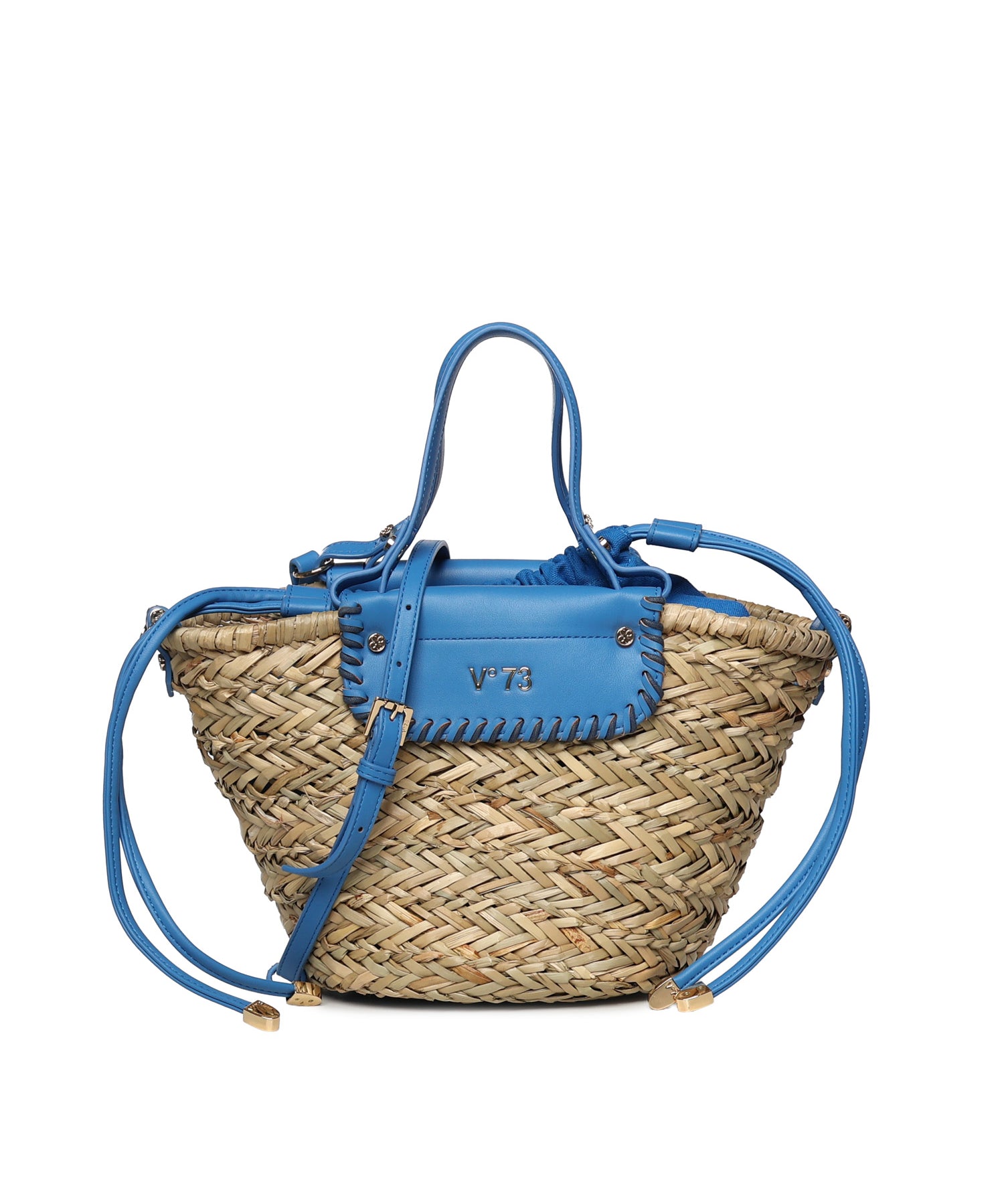 Mini bag Vanna con logo 73BS9N202 VANNABLUET/NATURALE V° 73 