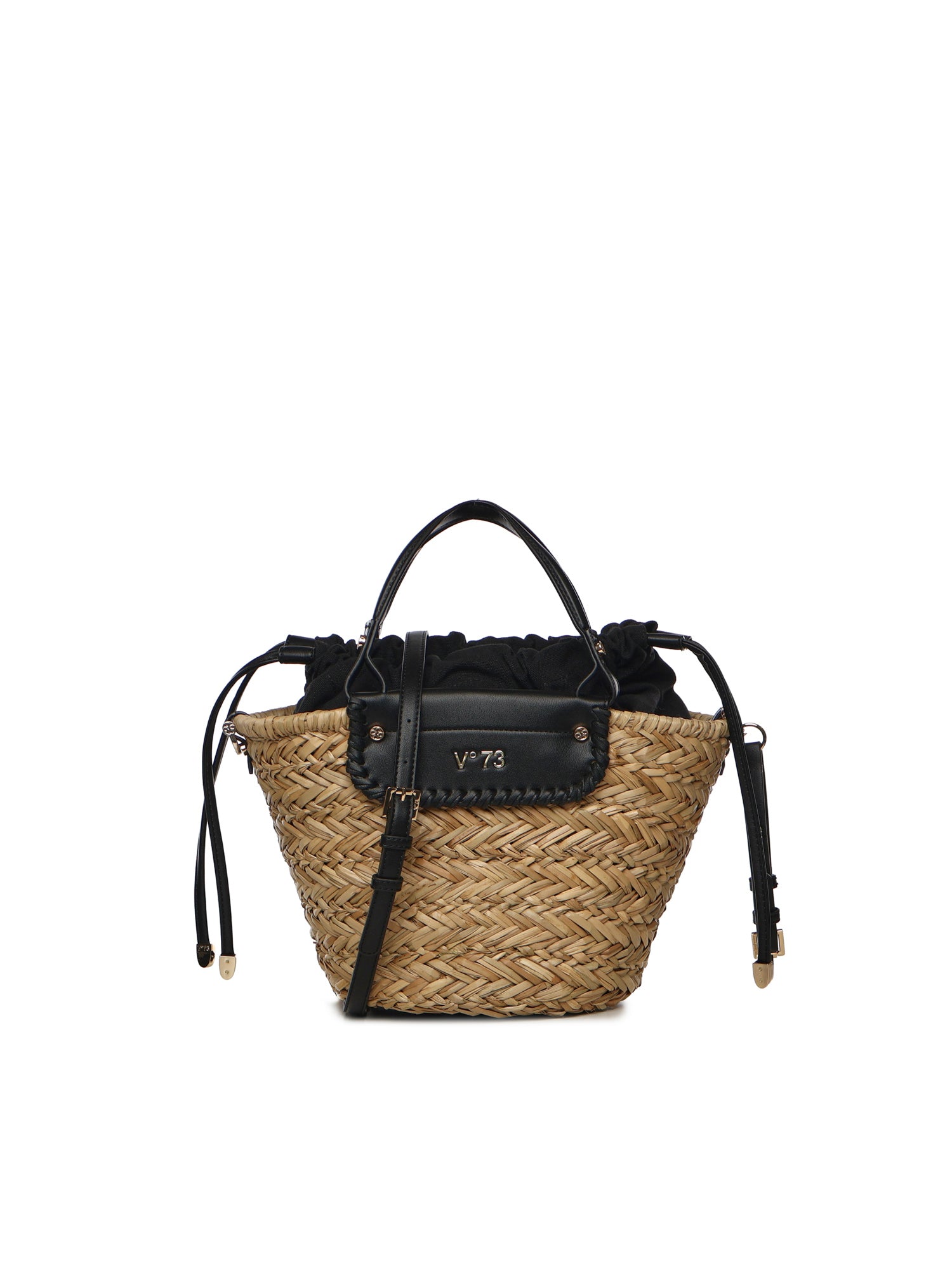 Mini bag Vanna con logo 73BS9N202 VANNANERO/NATURALE V° 73 