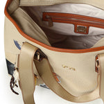 Borsa shopping Tita con logo 73BS9TZ01C TITABEIGE/CUOIO V° 73 