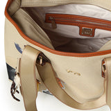 Borsa shopping Tita con logo 73BS9TZ01C TITABEIGE/CUOIO V° 73 