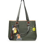 Borsa shopping Tita con logo 73BS9TZ01C TITAVERDE/NATURALE V° 73 