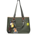 Borsa shopping Tita con logo 73BS9TZ01C TITAVERDE/NATURALE V° 73 