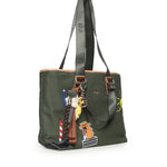 Borsa shopping Tita con logo 73BS9TZ01C TITAVERDE/NATURALE V° 73 