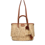 Borsa shopping Domitilla 73BS9VV01 DOMITILLANATURALE/CUOIO V° 73 