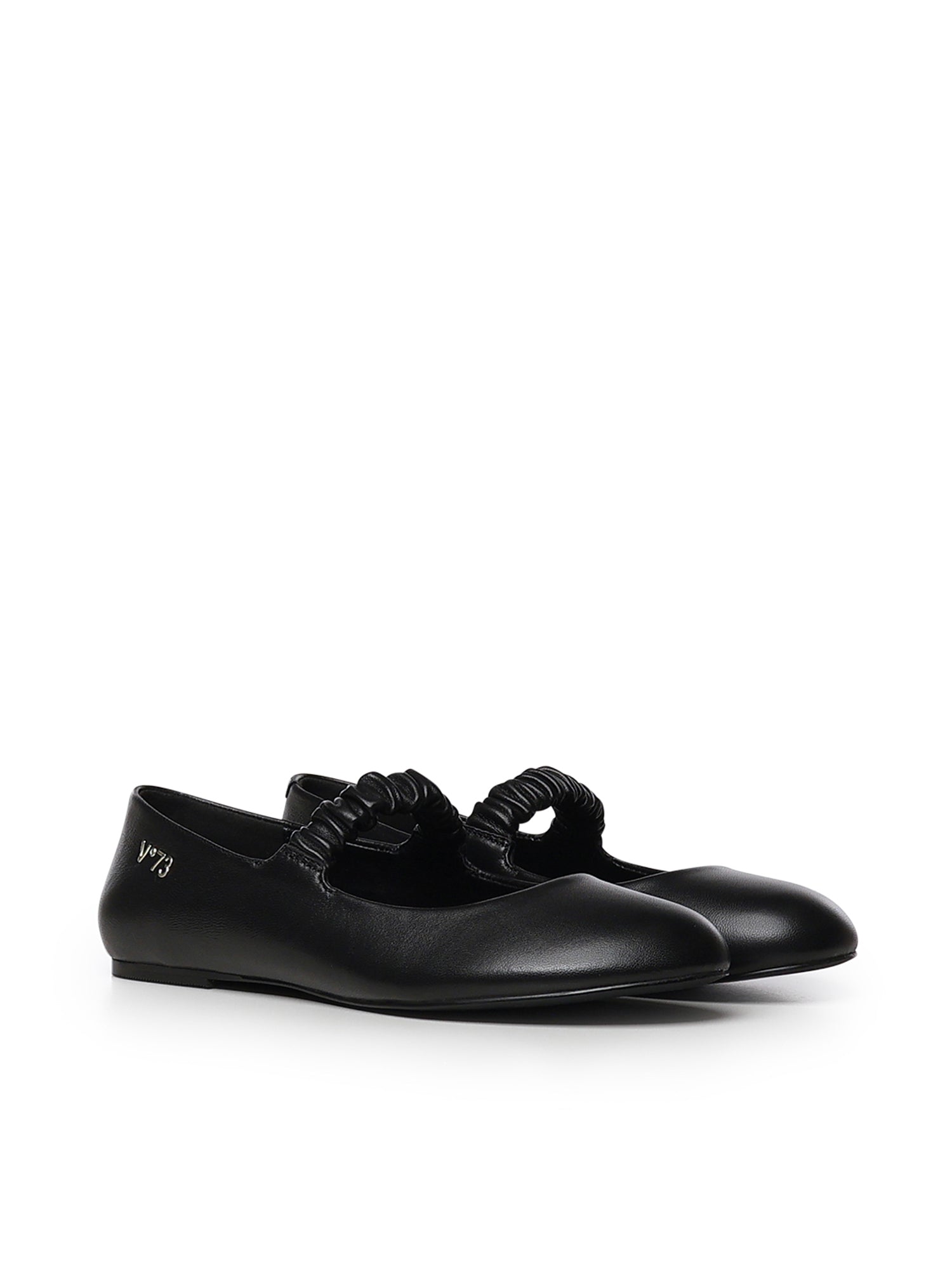 Ballerine Alene con logo 73CZ9YC01 ALENE BALLETNERO V° 73 