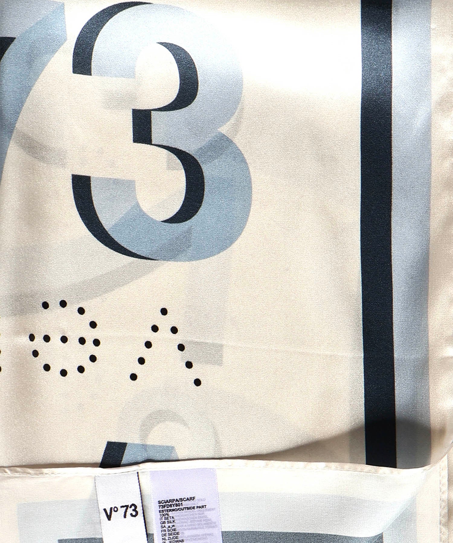 Foulard Alexandra con logo 73FD8Y801 ALEXANDRAAZZURRO/MULTICOLOR V° 73 