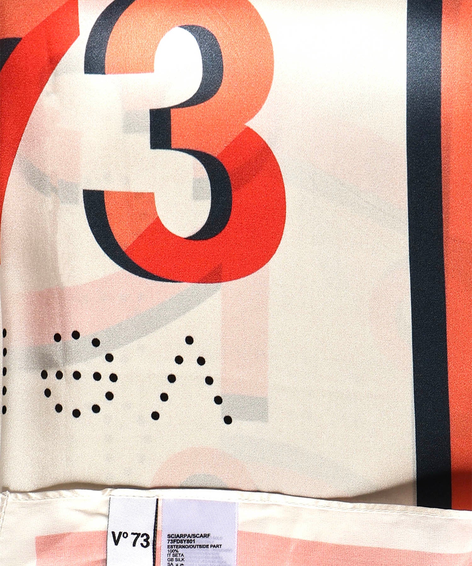 Foulard Alexandra con logo 73FD8Y801 ALEXANDRACORAL/MULTICOLOR V° 73 