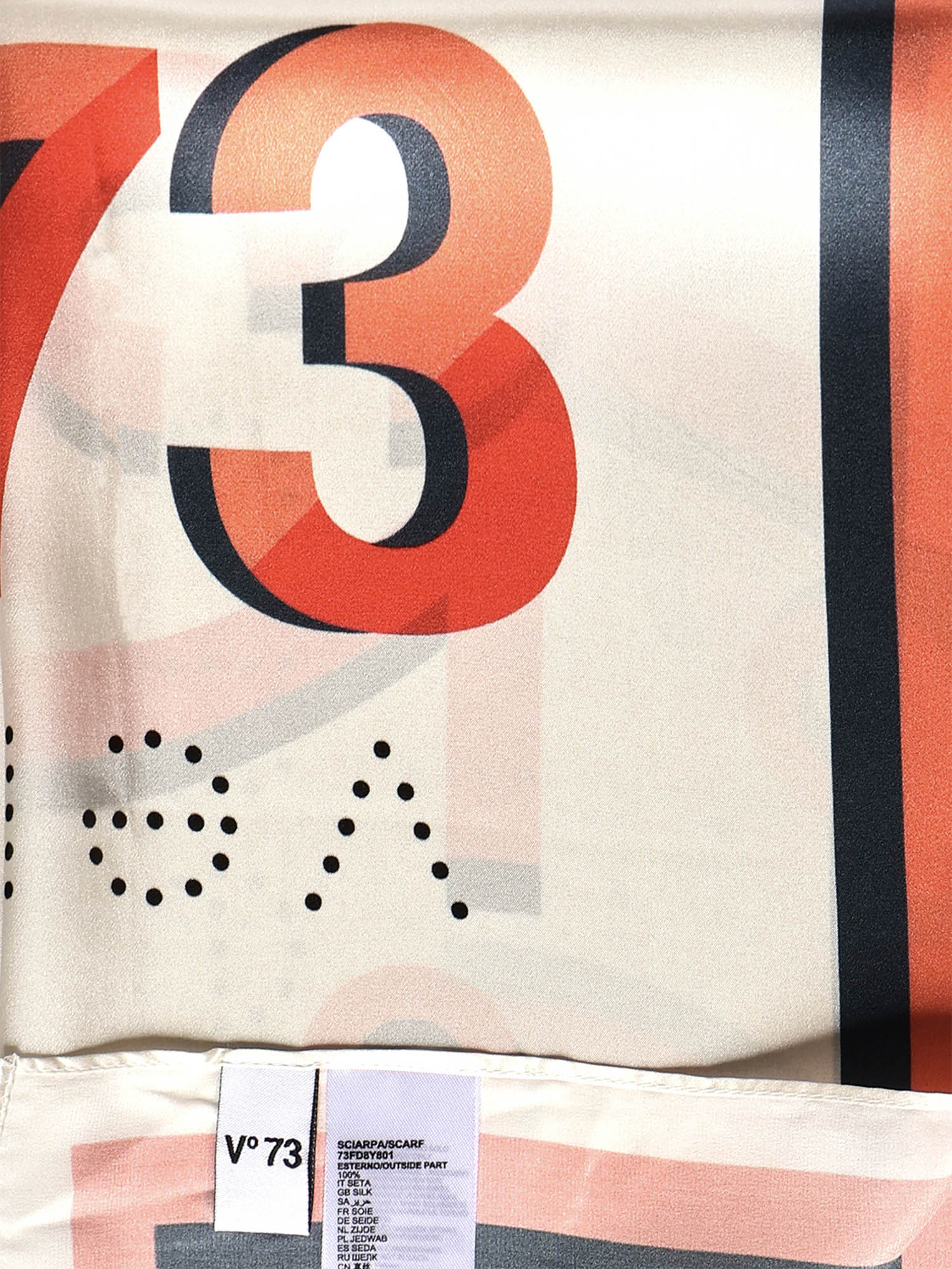 Foulard Alexandra con logo 73FD8Y801 ALEXANDRACORAL/MULTICOLOR V° 73 