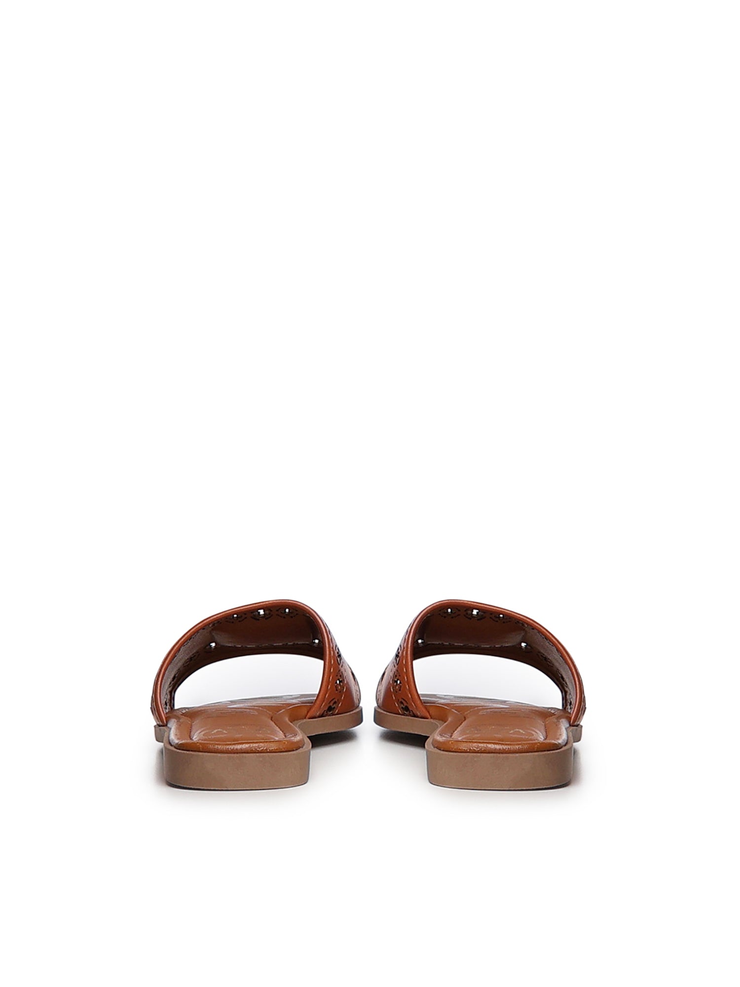 Sandali slide Maya con logo 73SC9Y201TRA MAYA FLATCUOIO V° 73 