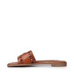 Sandali slide Maya con logo 73SC9Y201TRA MAYA FLATCUOIO V° 73 