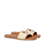 Sandali flat Responsible 73 con logo 73SC9Y501CAN RESPONSIBLE 73 FLATNATURALE/CUOIO V° 73 