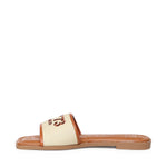 Sandali flat Responsible 73 con logo 73SC9Y501CAN RESPONSIBLE 73 FLATNATURALE/CUOIO V° 73 