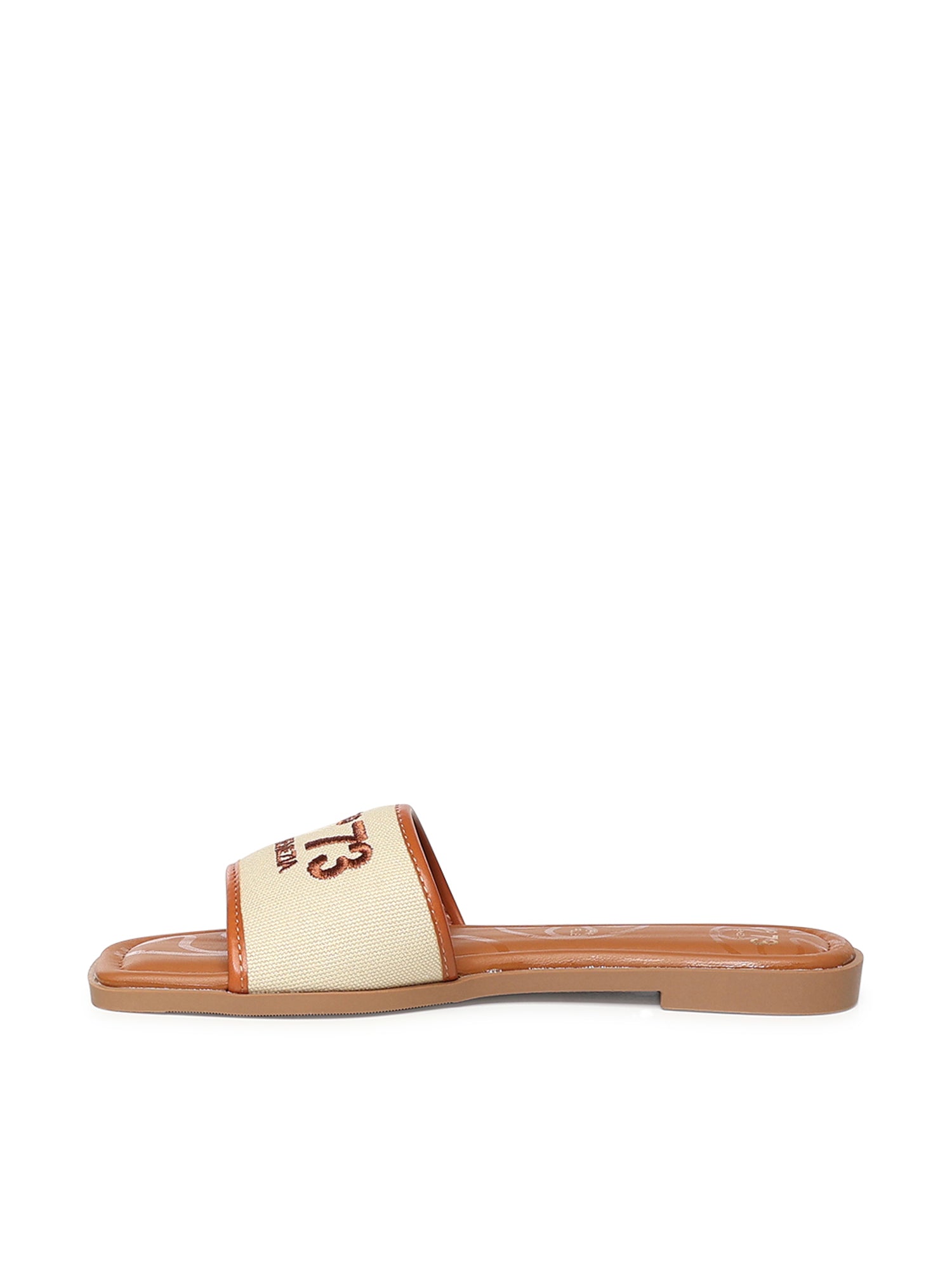 Sandali flat Responsible 73 con logo 73SC9Y501CAN RESPONSIBLE 73 FLATNATURALE/CUOIO V° 73 