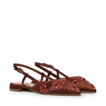 Slingback Kayla con applicazioni floreali 73SC9YL01RIC KAYLA SLINGBACKCIOCCOLATO V° 73 