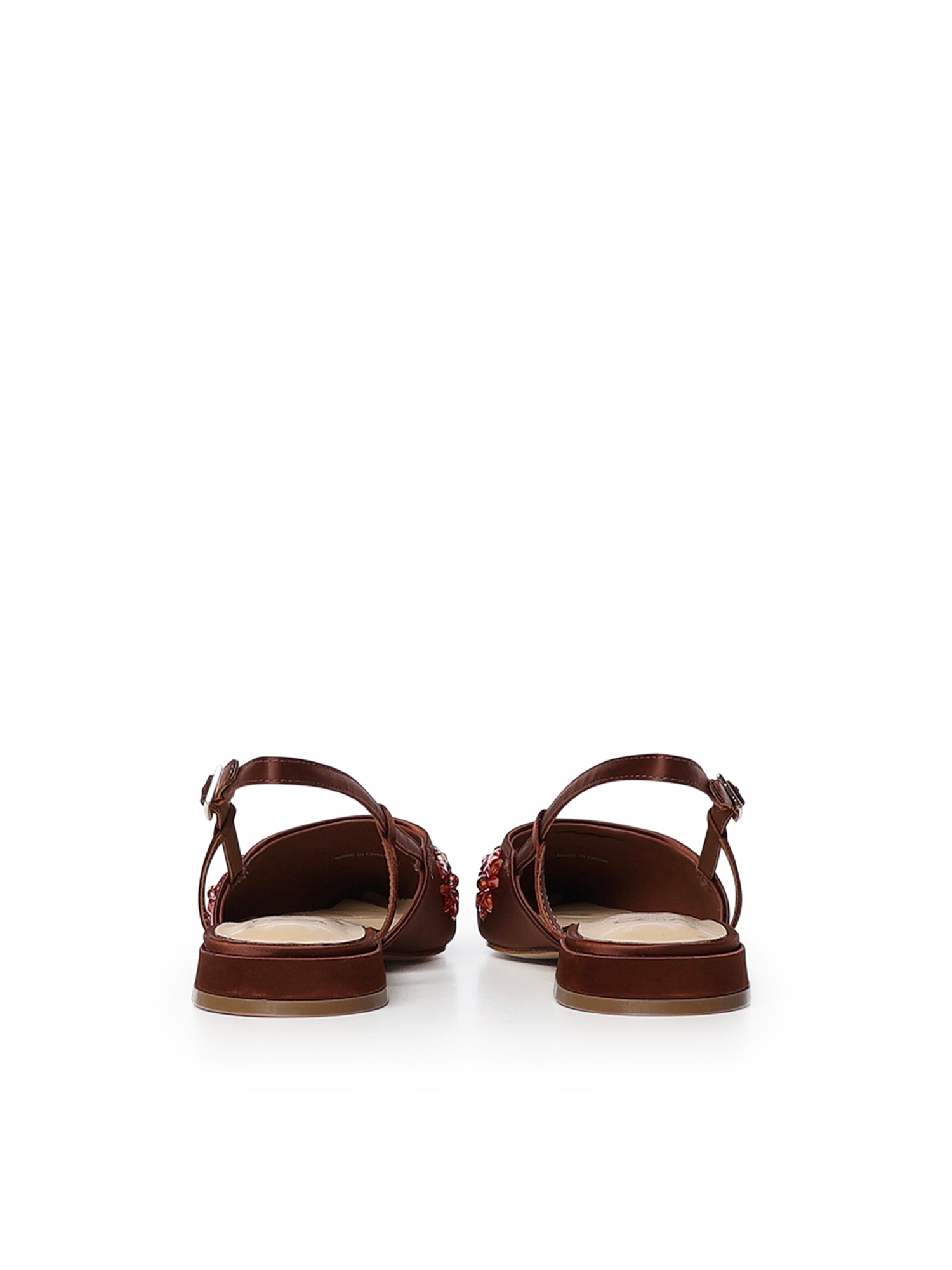 Slingback Kayla con applicazioni floreali 73SC9YL01RIC KAYLA SLINGBACKCIOCCOLATO V° 73 