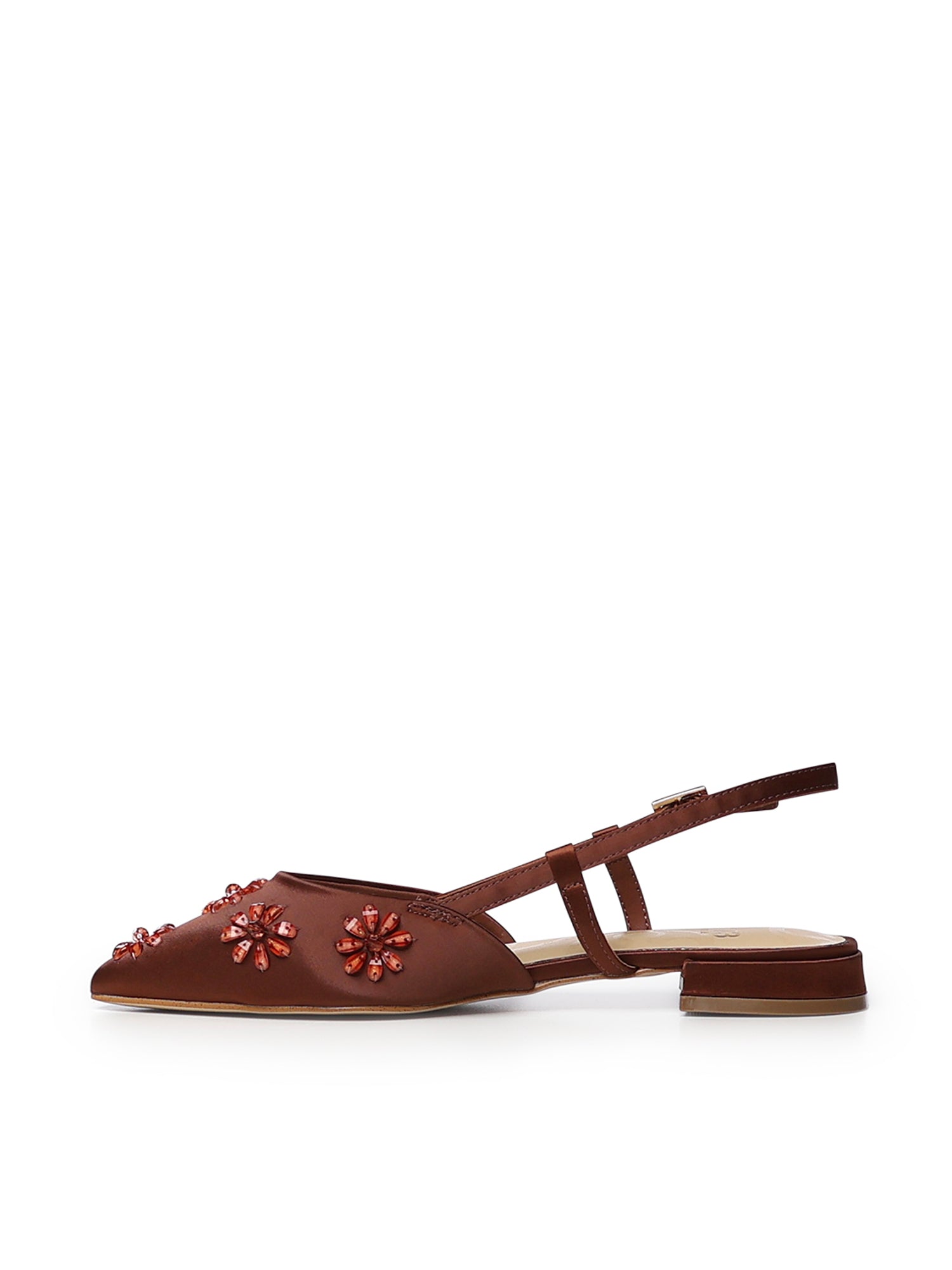 Slingback Kayla con applicazioni floreali 73SC9YL01RIC KAYLA SLINGBACKCIOCCOLATO V° 73 