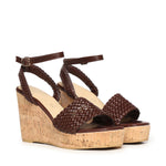 Sandali con zeppa e logo 73SC9YU01INT ZELDA WEDGEMORO V° 73 