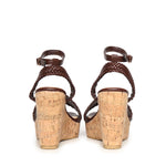 Sandali con zeppa e logo 73SC9YU01INT ZELDA WEDGEMORO V° 73 