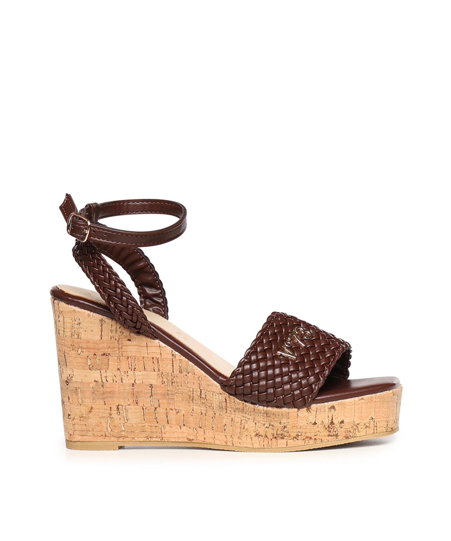 Sandali con zeppa e logo 73SC9YU01INT ZELDA WEDGEMORO V° 73 