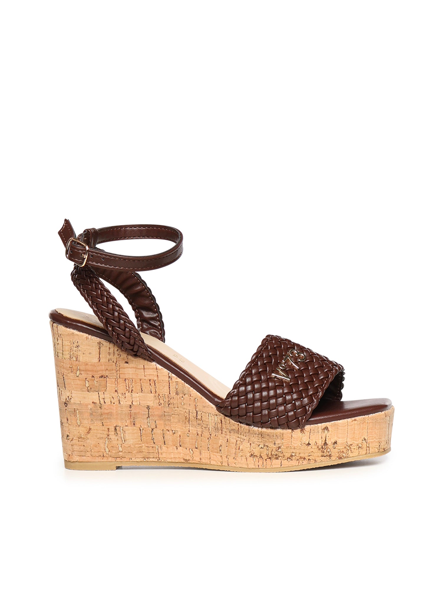 Sandali con zeppa e logo 73SC9YU01INT ZELDA WEDGEMORO V° 73 