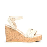 Sandali con zeppa e logo 73SC9YU01INT ZELDA WEDGEOFF WHITE V° 73 