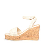 Sandali con zeppa e logo 73SC9YU01INT ZELDA WEDGEOFF WHITE V° 73 