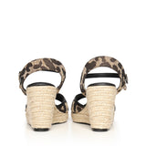 Sandali con zeppa Ilene e logo 73SC9YW01LEO ILENE WEDGEBEIGE/MORO V° 73 