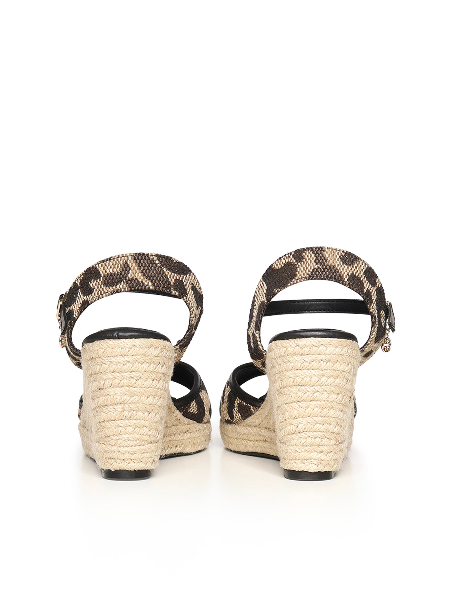 Sandali con zeppa Ilene e logo 73SC9YW01LEO ILENE WEDGEBEIGE/MORO V° 73 