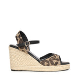 Sandali con zeppa Ilene e logo 73SC9YW01LEO ILENE WEDGEBEIGE/MORO V° 73 