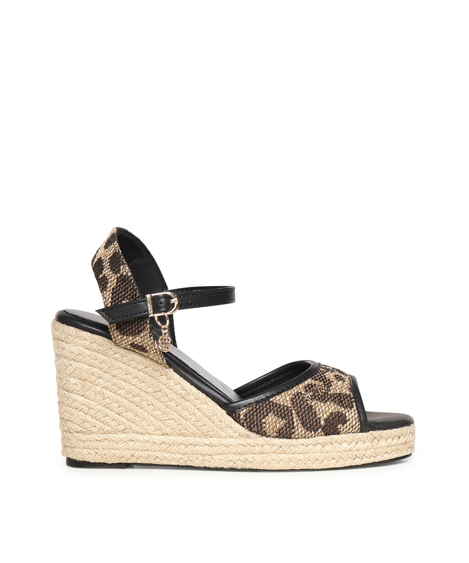 Sandali con zeppa Ilene e logo 73SC9YW01LEO ILENE WEDGEBEIGE/MORO V° 73 