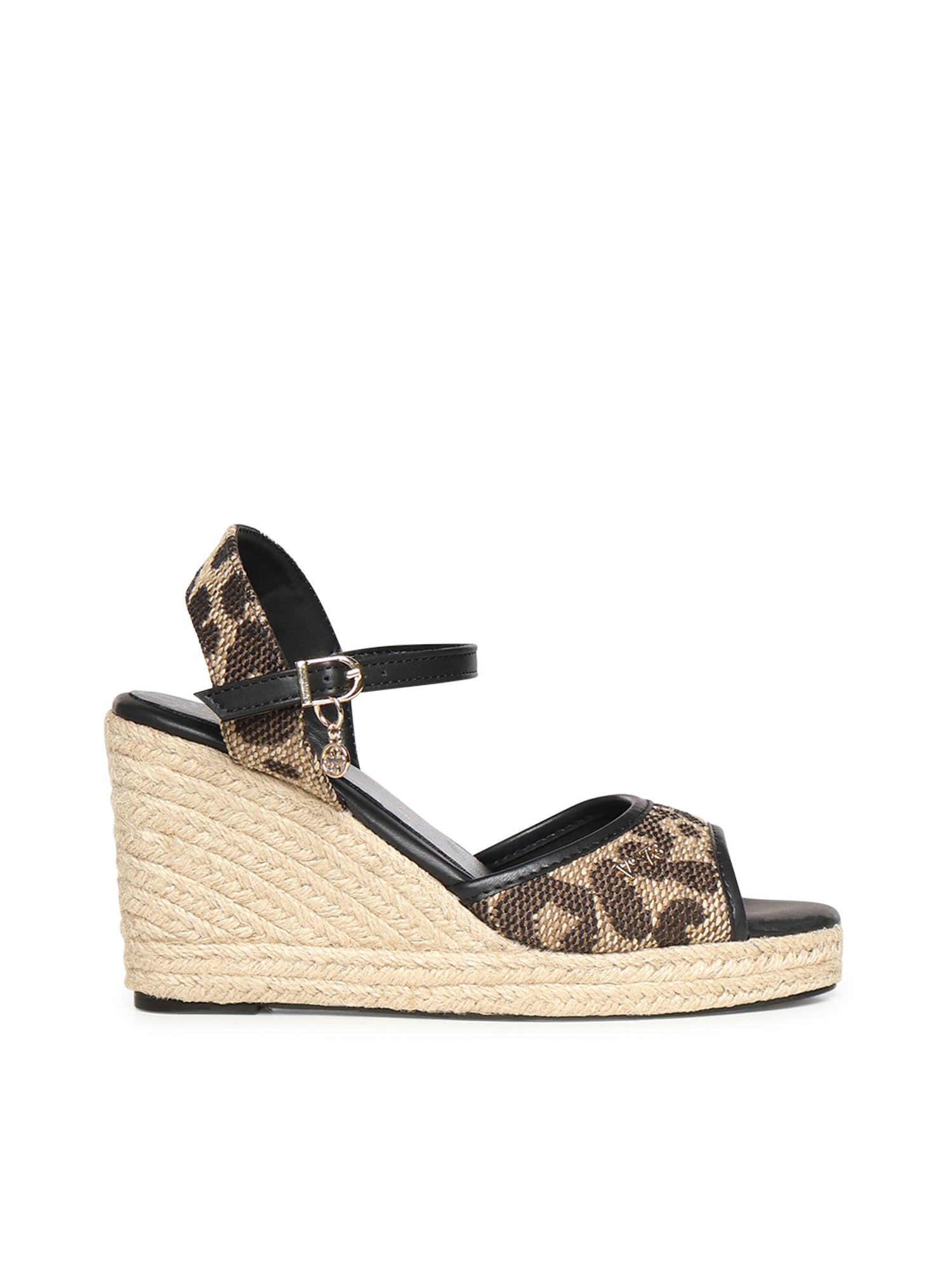 Sandali con zeppa Ilene e logo 73SC9YW01LEO ILENE WEDGEBEIGE/MORO V° 73 