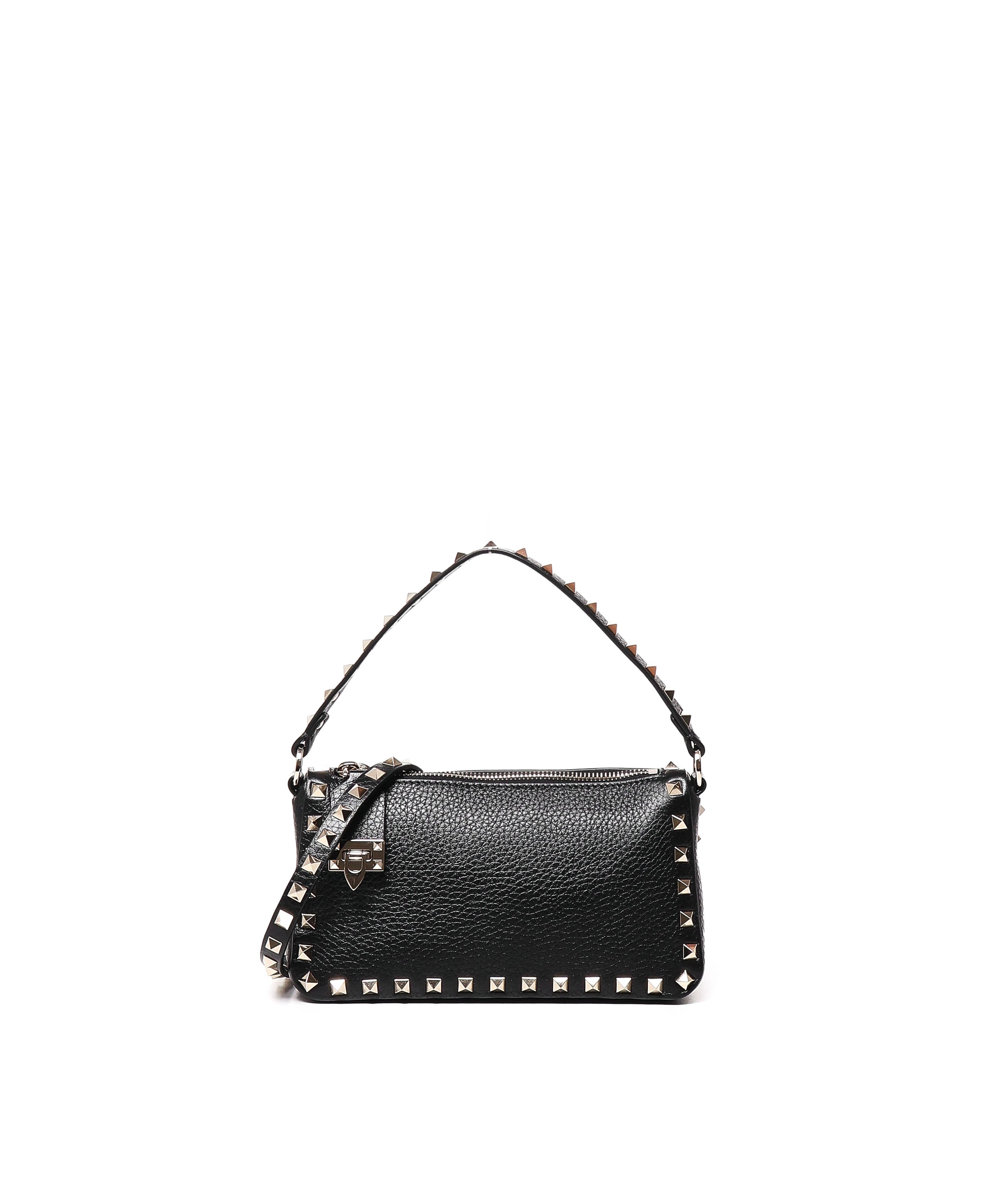 Borsa piccola a tracolla Rockstud in vitello 8W2B0J47 VSF0NO VALENTINO GARAVANI 