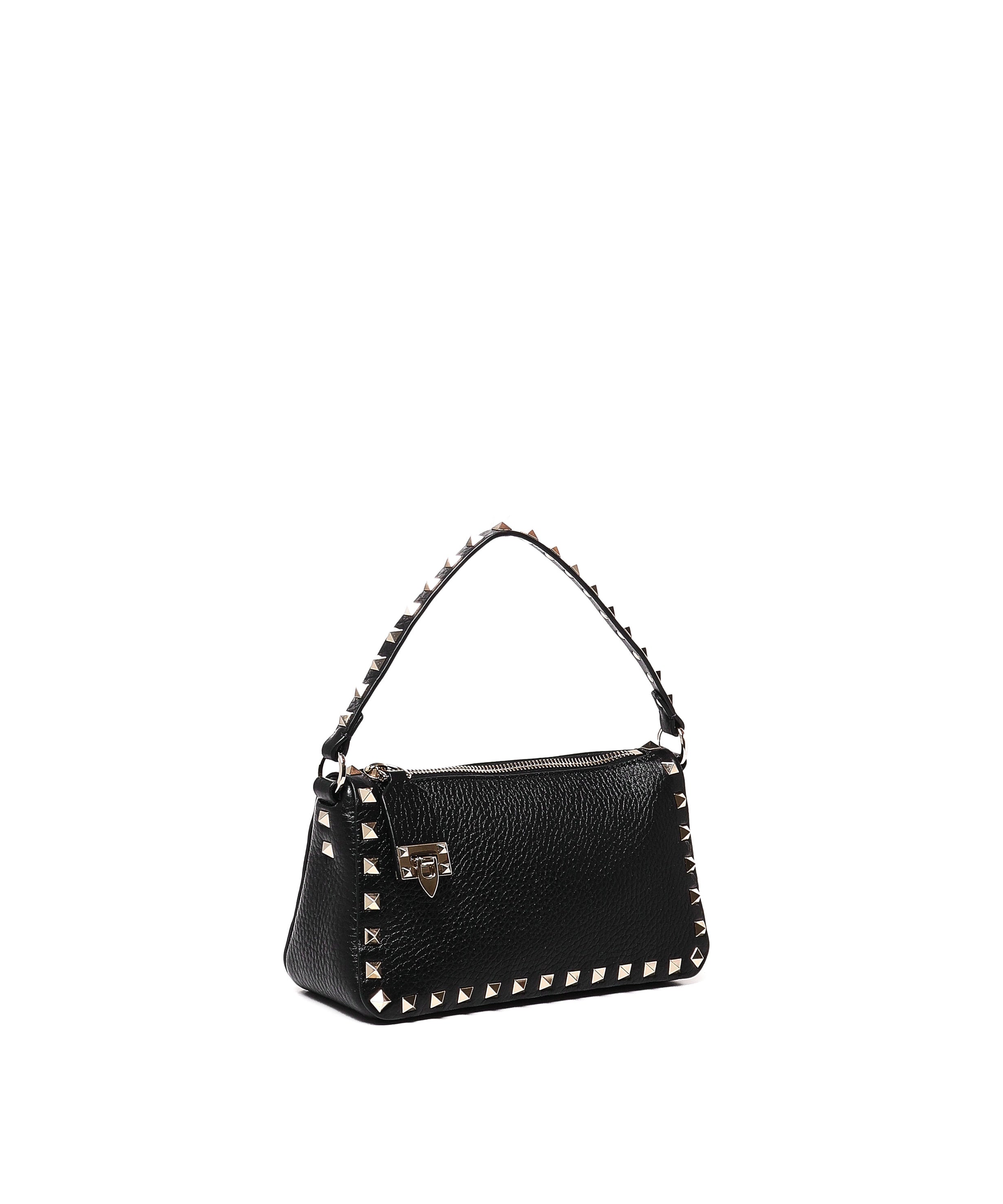 Borsa piccola a tracolla Rockstud in vitello 8W2B0J47 VSF0NO VALENTINO GARAVANI 