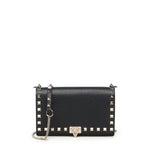 Mini bag con catena Rockstud in vitello granato 8W2P0Y59 VSH0NO VALENTINO GARAVANI 